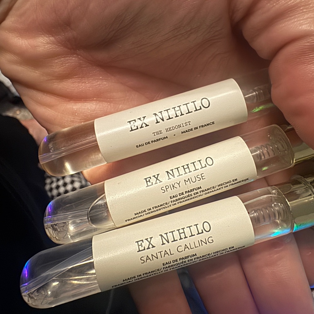 Ex Nihilo DIY Sampler Perfume Set - The Hedonist, Spiky Muse, & Santal Calling.